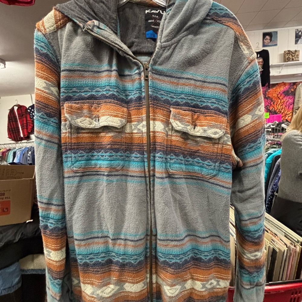 Kavu Manta Hooded Shirt Jacket Gray